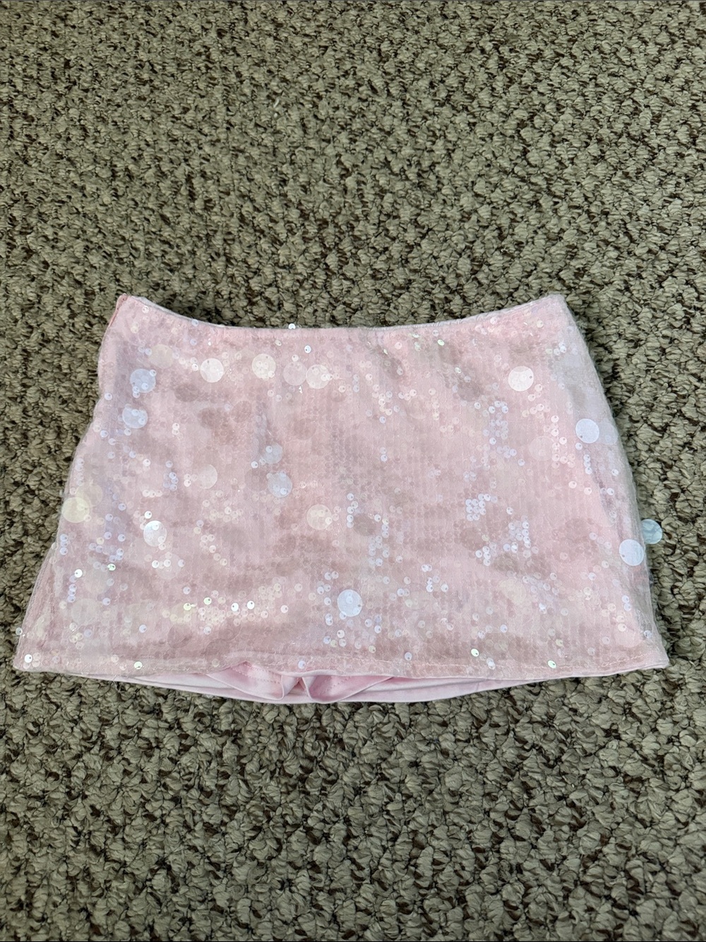SHEIN Pink Sequin Mini Skirt